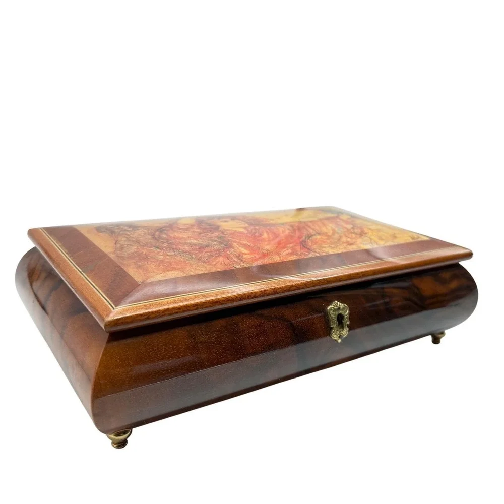 Reuge Swiss Musical Jewelry Box – Edna Hibel Art, La Bohème, With Key, Excellent